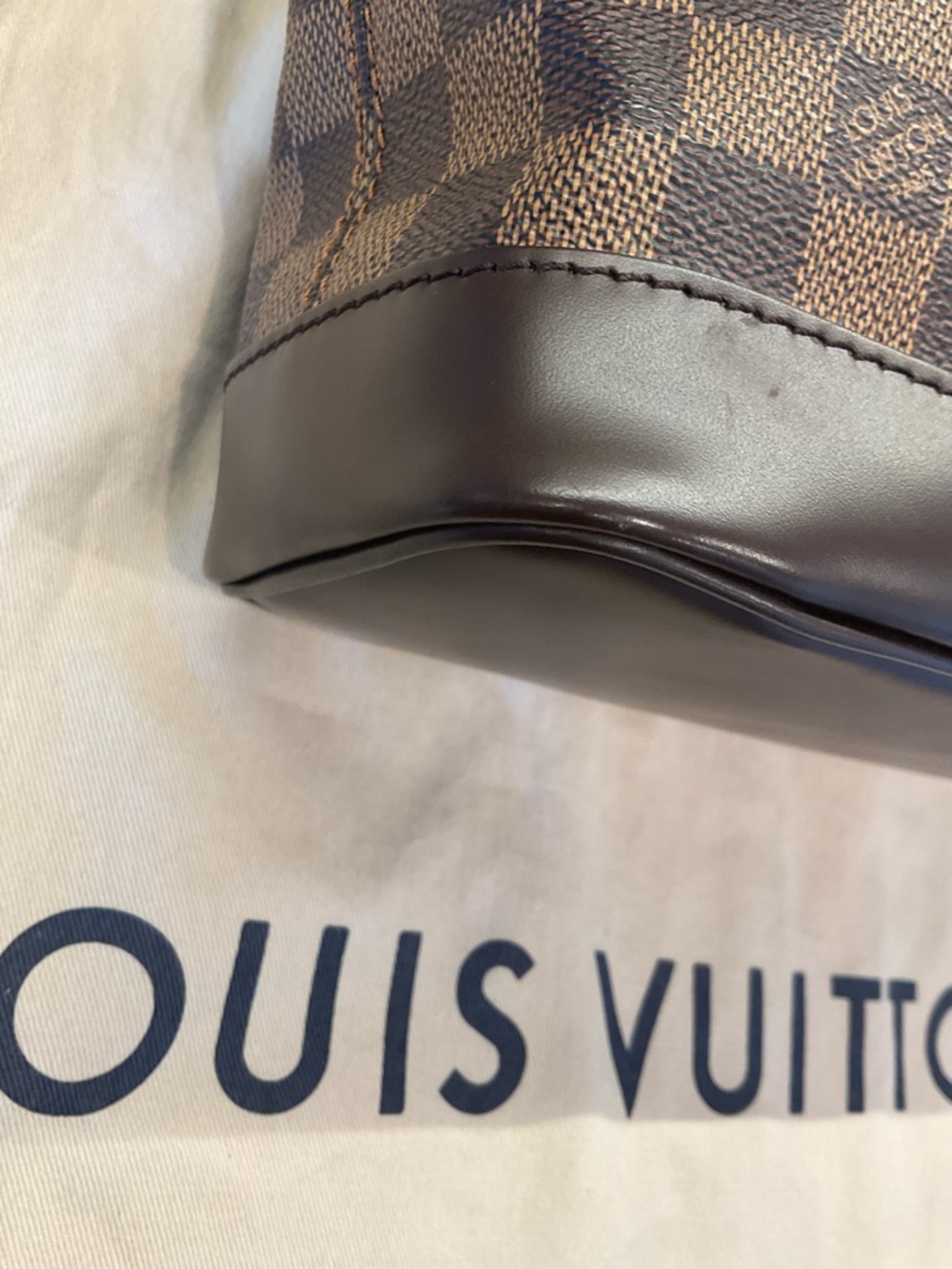 LOUIS VUITTON AUTHENTIC Brown Check Damier Ebine Soho Backpack-IMMACULATE - Picture 7 of 16